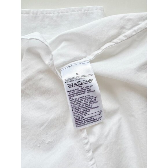 NWT GAP Optic White Organic Cotton Poplin Oversized Button-Up Big Shirt, Size M - Picture 14 of 16